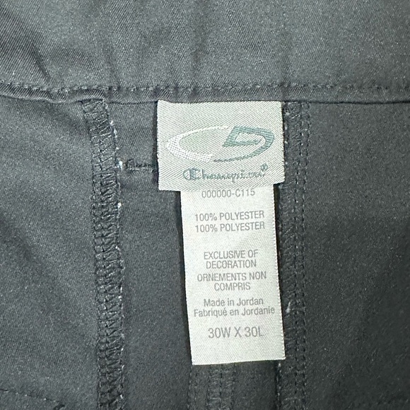 Men’s Champion 30 x 30 Golf Pants Chino Khakis Black Lightweight Active Straight - Picture 9 of 10